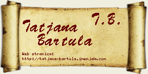 Tatjana Bartula vizit kartica
